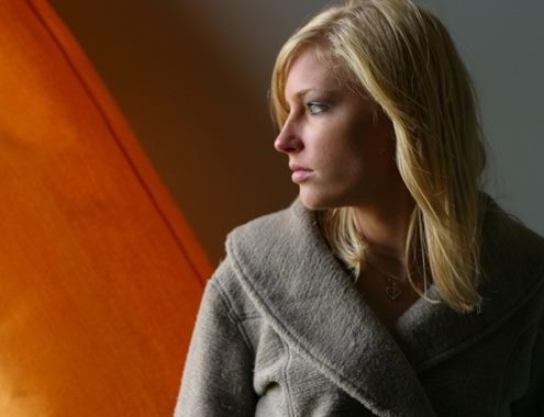 blonde Frau