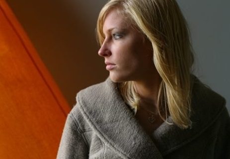 blonde Frau